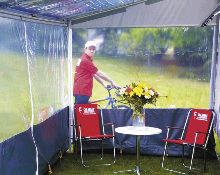 Panoramatická markýza Varianta: Boční panely Panorama