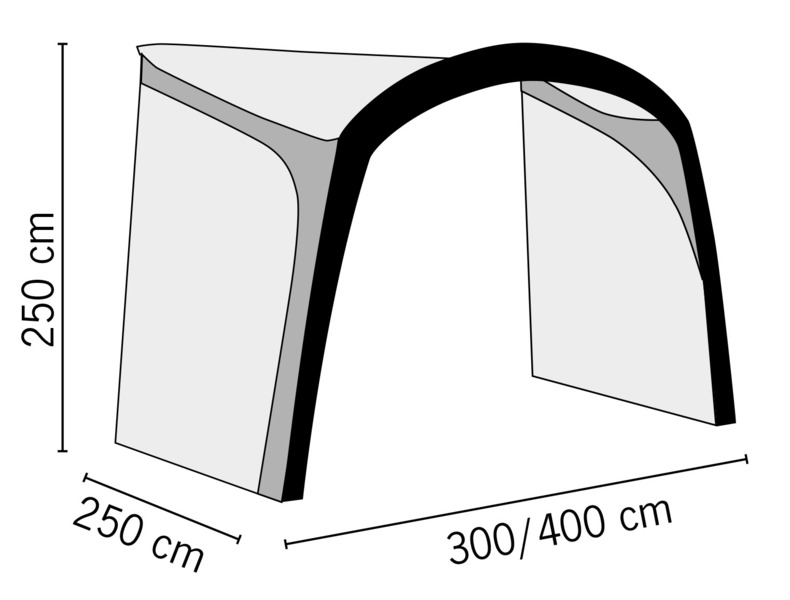 Sluneční clona Playa Air 300 & 400 Caravan Varianta: Šíře 400 cm