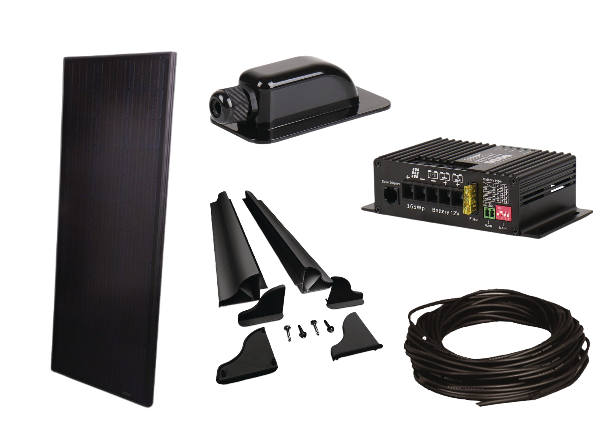 Kompletní sady solárních modulů Carbest Fullblack - 100 až 190 W Varianta: 851106