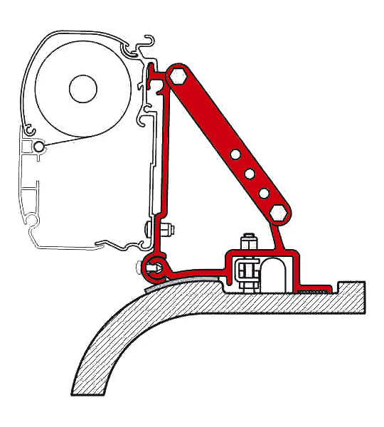 Adaptér FIAMMA F45i/F45iL, Ducato/Boxer/Jumper