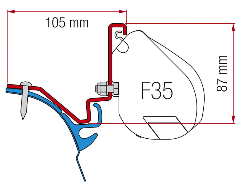FIAMMA Adaptér pro F35, VW T6 LR Westfalia Kepler