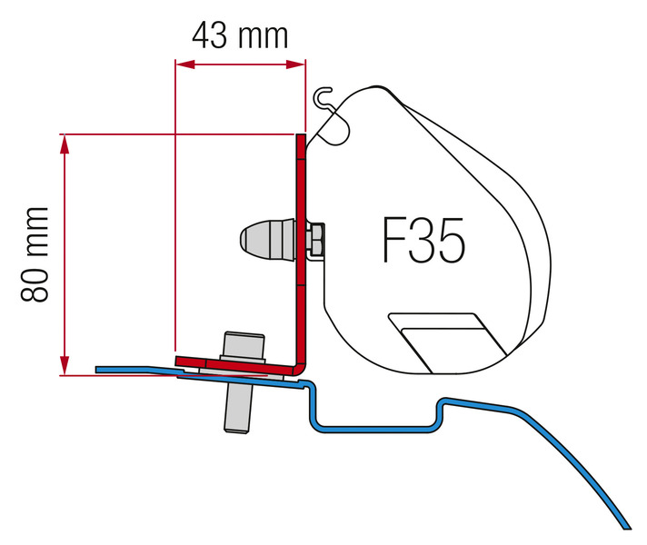 Adaptér Fiamma Nissan NV200/Evalia pro F35