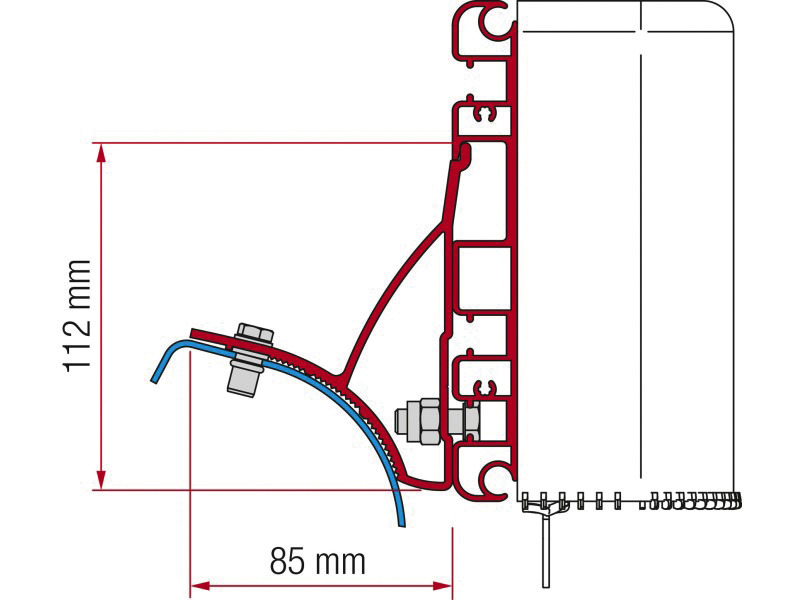 FIAMMA Sada adaptéru Compass pro Renault Trafic od roku 2001 do roku 2015
