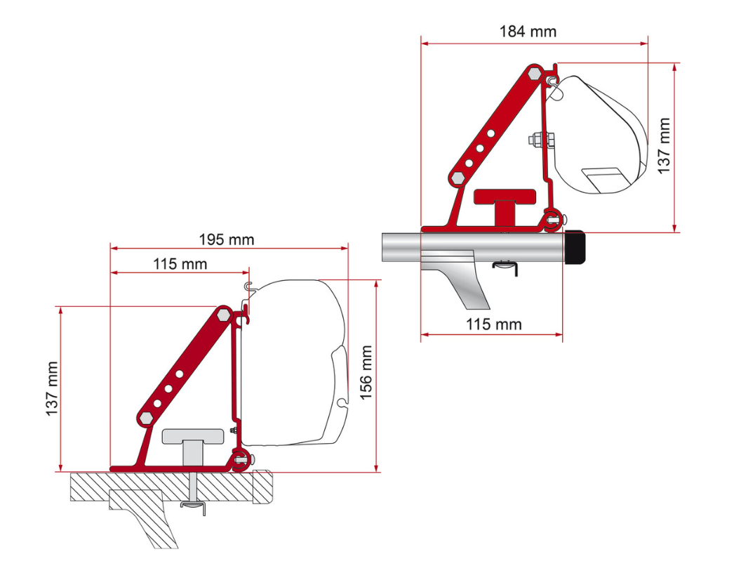 FIAMMA Adaptér F1/F45/F35/ F50/F55 pro střešní nosič