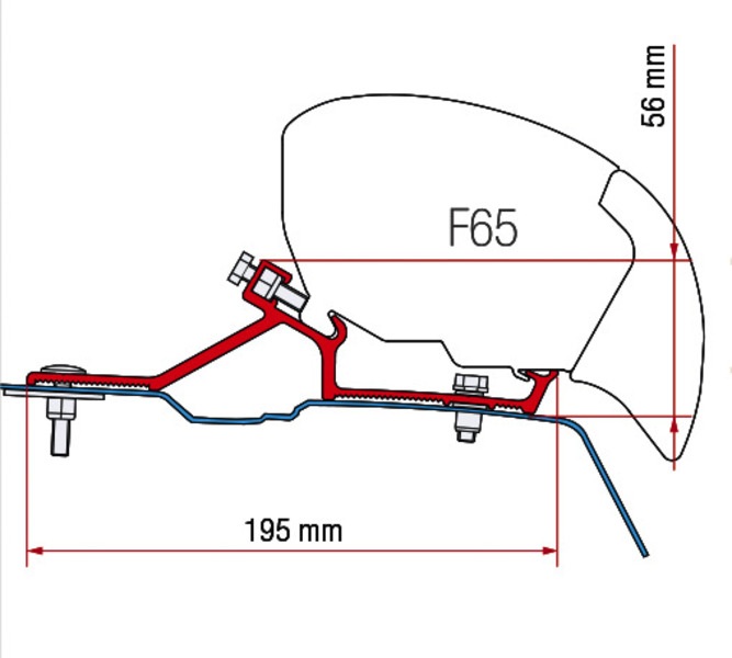 FIAMMA Adaptér markýzy pro F65/F80 Renault Master / Opel Movano od roku 2010 pro L2 - H2