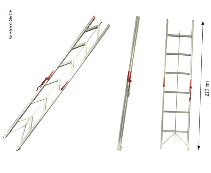 Hliníkový skládací žebřík CARBEST - 6 stupňový