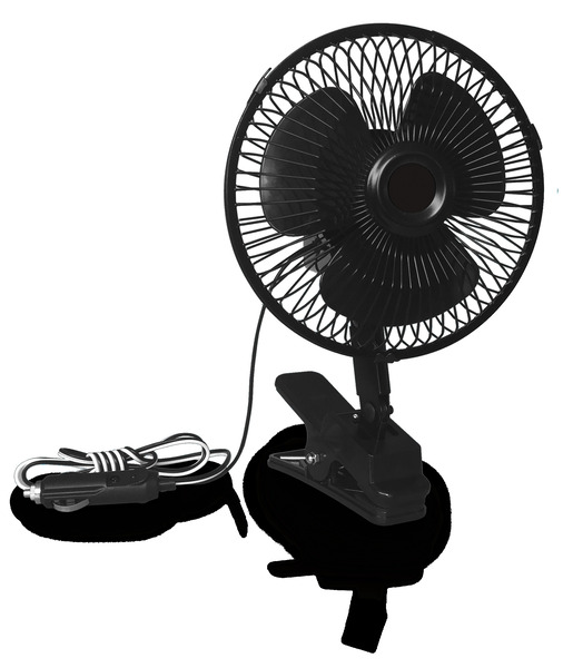 Ventilátor Carbest 12 V - oscilační s držákem na držák
