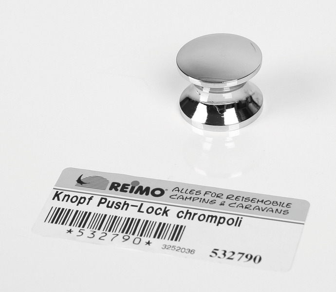 Náhradní tlačítko Push Lock- leštěný chrom