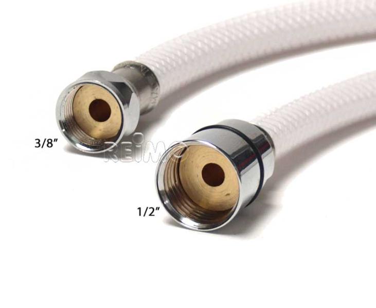 Sprchová hadice bílá 1,5 m, 3/8" x 1/2"