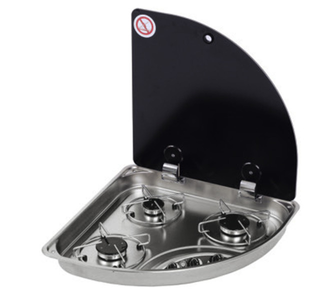 Plynový vařič CAN - 3 plotýnky, rohový