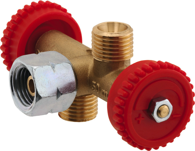 Dvojitý ventil GOK se 2 výstupy 1/4