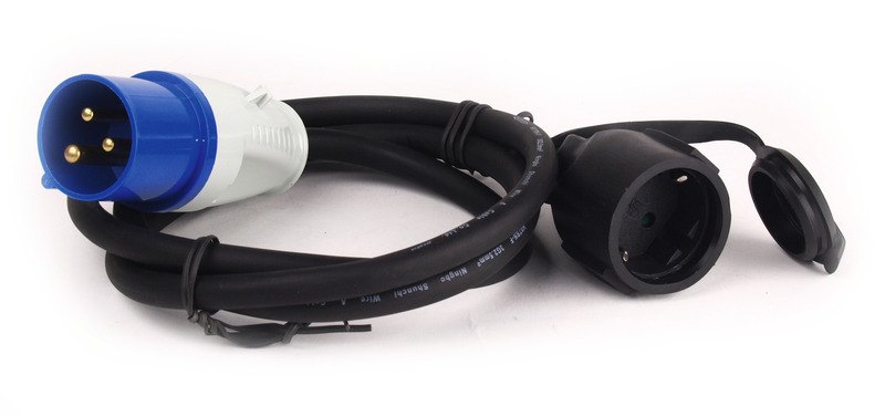 Připojovací adaptérový kabel Carbest CEE/Schuko 3x2,5mm², délka 0,4m