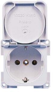 Vestavěná zásuvka 230V - světle šedá