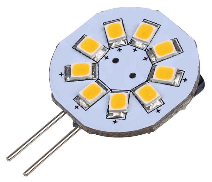Carbest LED žárovka G4, 1,5 W, 120 lumenů, 9 teplých bílých SMD