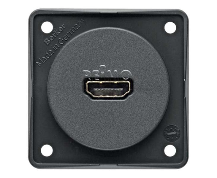 BERKER Vestavěná zásuvka HDMI antracitová,volná