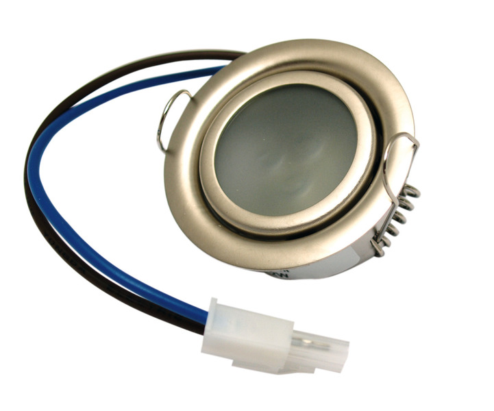 LED reflektor 12V, Manni, 0,2W, nikl matný