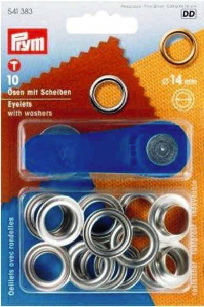 Očka a disky stříbrné barvy, Ø14 mm