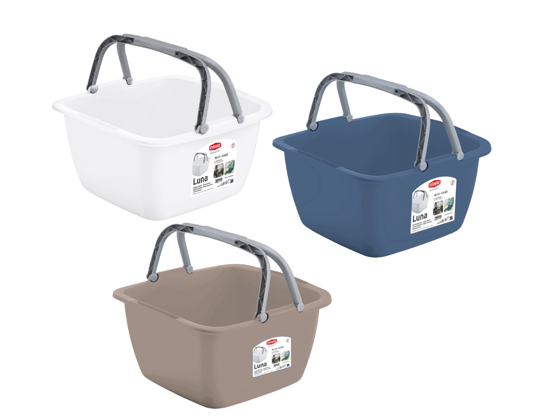 Stefanplast Kbelík 18,5 litru, 40x40x23 cm. Různé barvy: bílá, tyrkysová, limetkově zelená