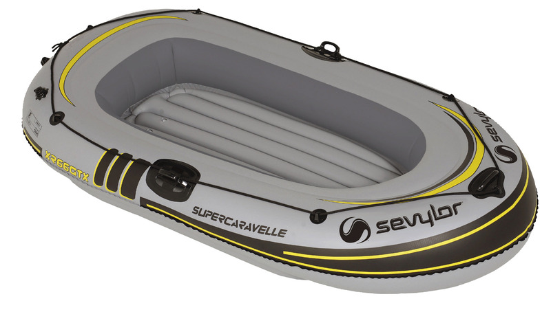 CAMPINGAZ Veslařský člun SUPERCARAVELLE, šedý, se 2 vesly Nožní pumpa