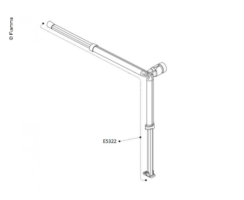 FIAMMA Napínací a podpěrná konzola, levá CS310