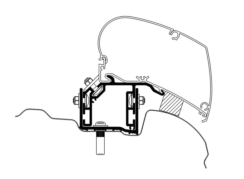 Střešní adaptér Thule Omnistor pro VW Crafter - UK verze