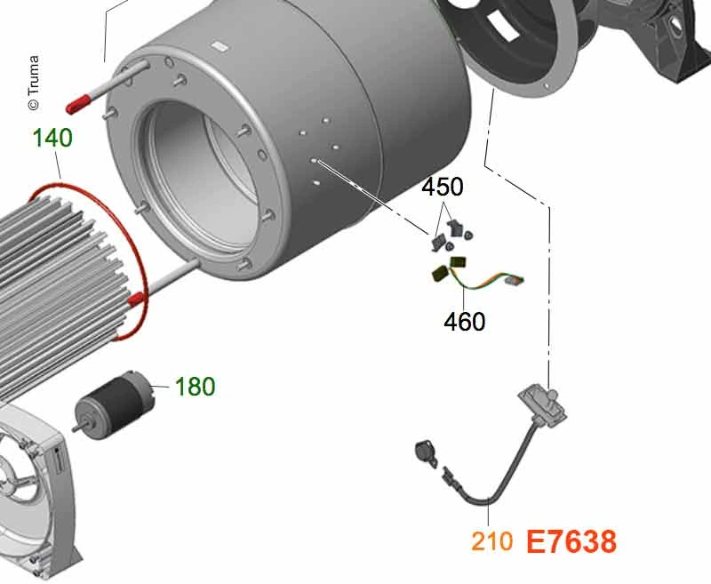 TRUMA Deska termostatu s kabelem