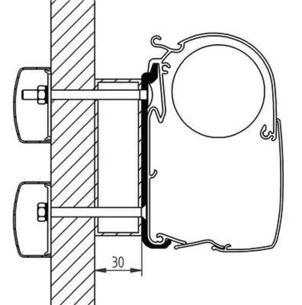 THULE Adaptér pro markýzy Omnistor 5200, 8000, 4900 z roku 2010 pro Eden/ Alegro