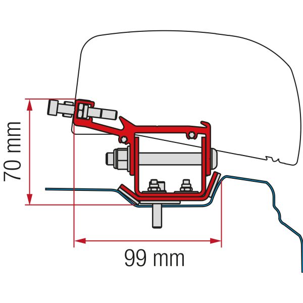 FIAMMA Adaptér pro střešní markýzu F40van Renault Trafic s dlouhým rozvorem od roku 2014