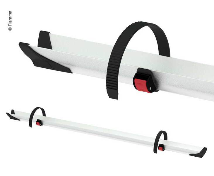 FIAMMA Kolejnice Rail Quick Pro  - 128 cm, stříbrná, černé koncovky