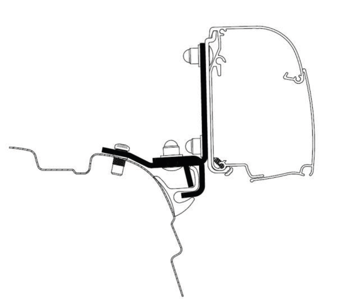 Adaptér markýzy Thule Brandrup Rail G2 pro 4200/4900 - VW T5 / T6