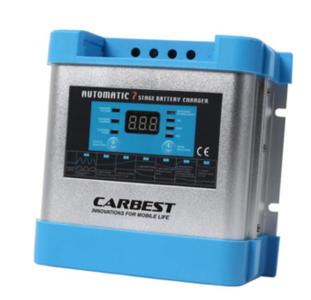 CARBEST Inteligentní nabíječka baterií 12 V / 15 A, vhodná i pro lithiové baterie