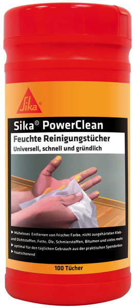 Čistící vlhčené ubrousky Sika PowerClean, box se 100 ubrousky