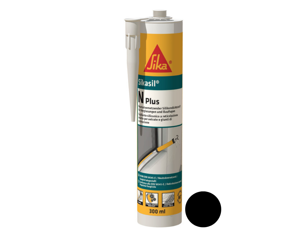 SIKA Sikasil-N Plus, kartuše 300 ml, černý