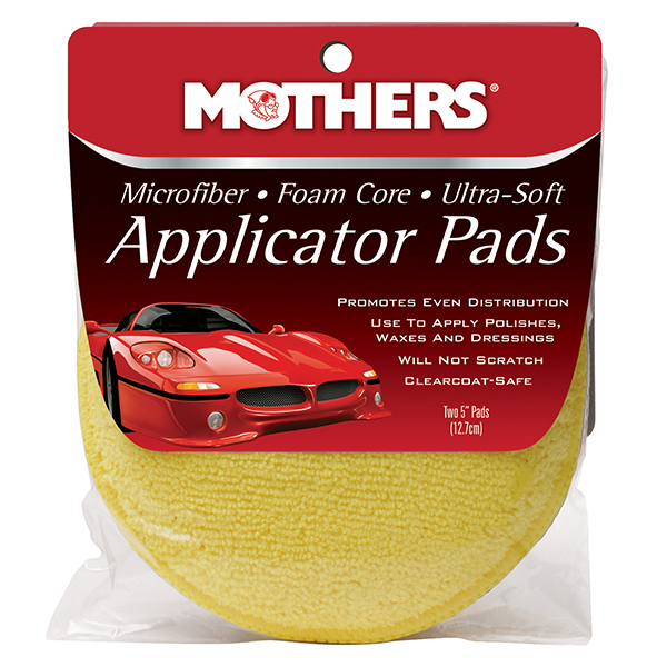 Mothers Polish Mothers Microfiber Applicator Pads - jemné mikrovláknové aplikátory 2 ks, průměr 12,5 cm