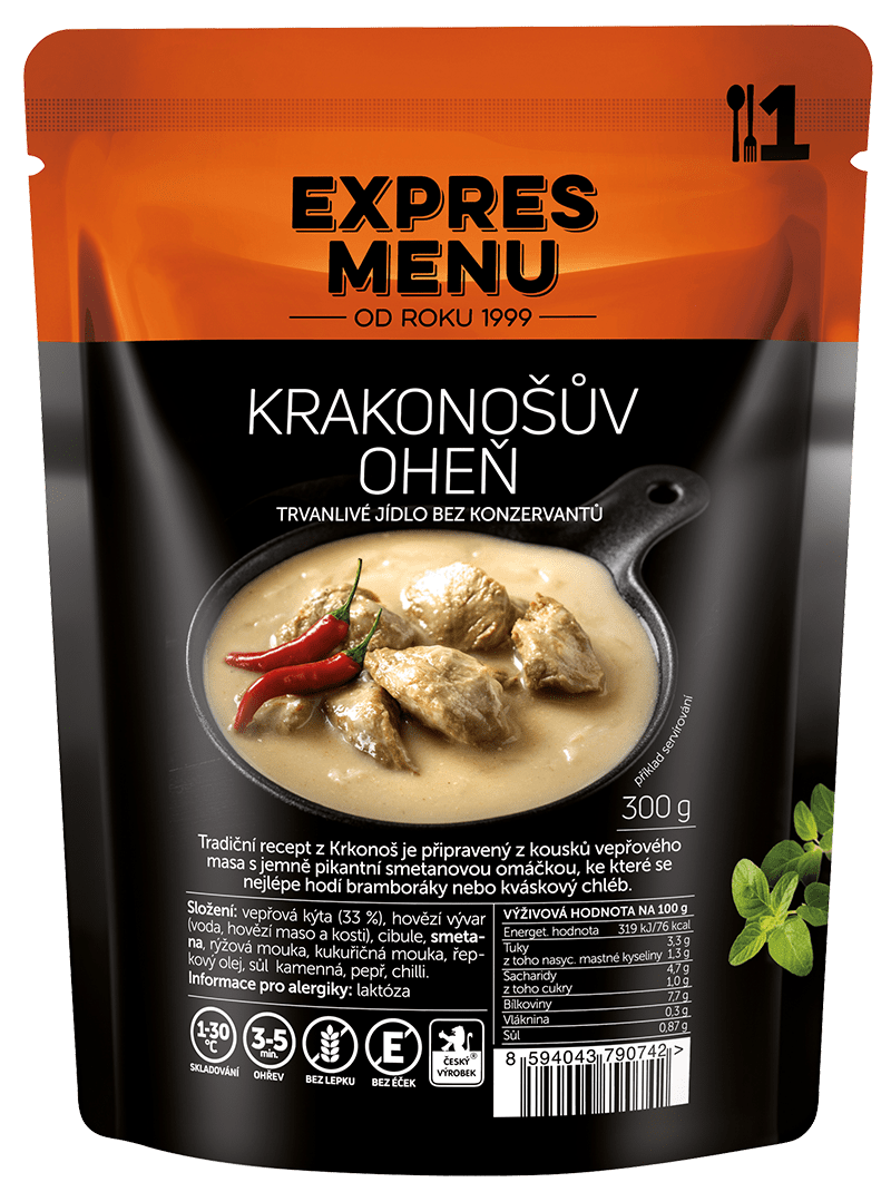 Krakonošův oheň EXPRES MENU (1 porce)
