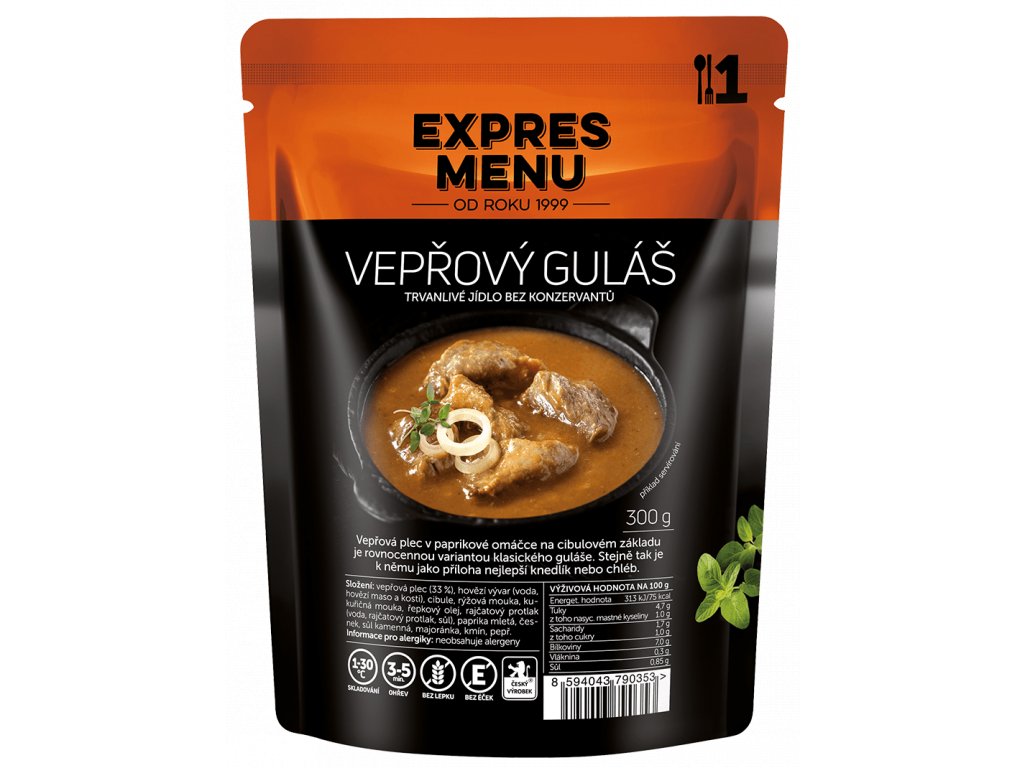 Vepřový guláš EXPRES MENU (1 porce)
