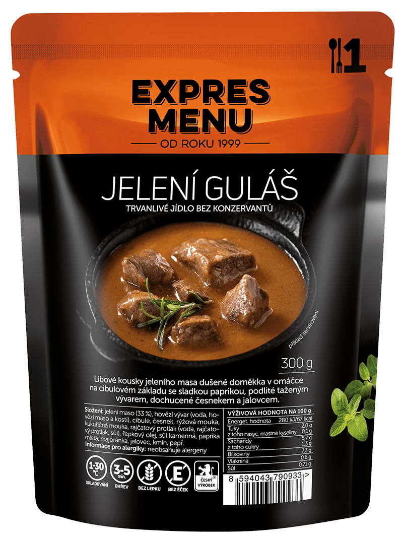 Jelení guláš EXPRES MENU (1 porce)