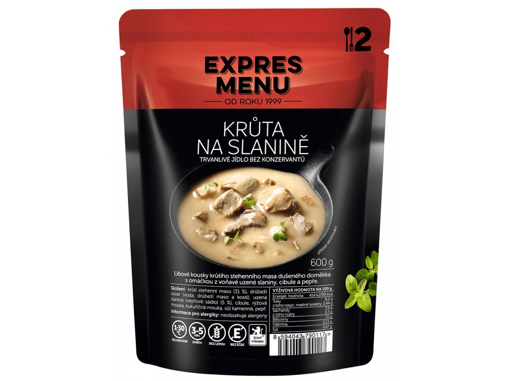 Krůta na slanině EXPRES MENU (2 porce)