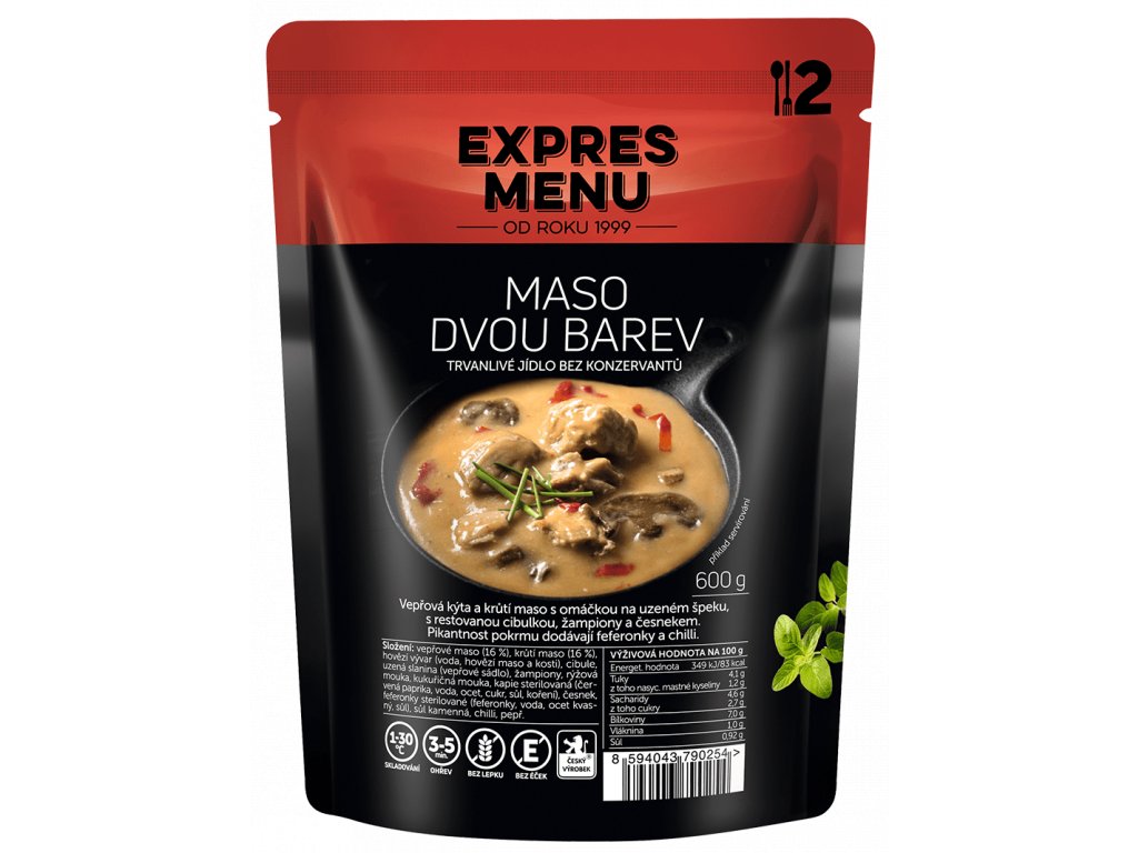 Maso dvou barev EXPRES MENU (2 porce)