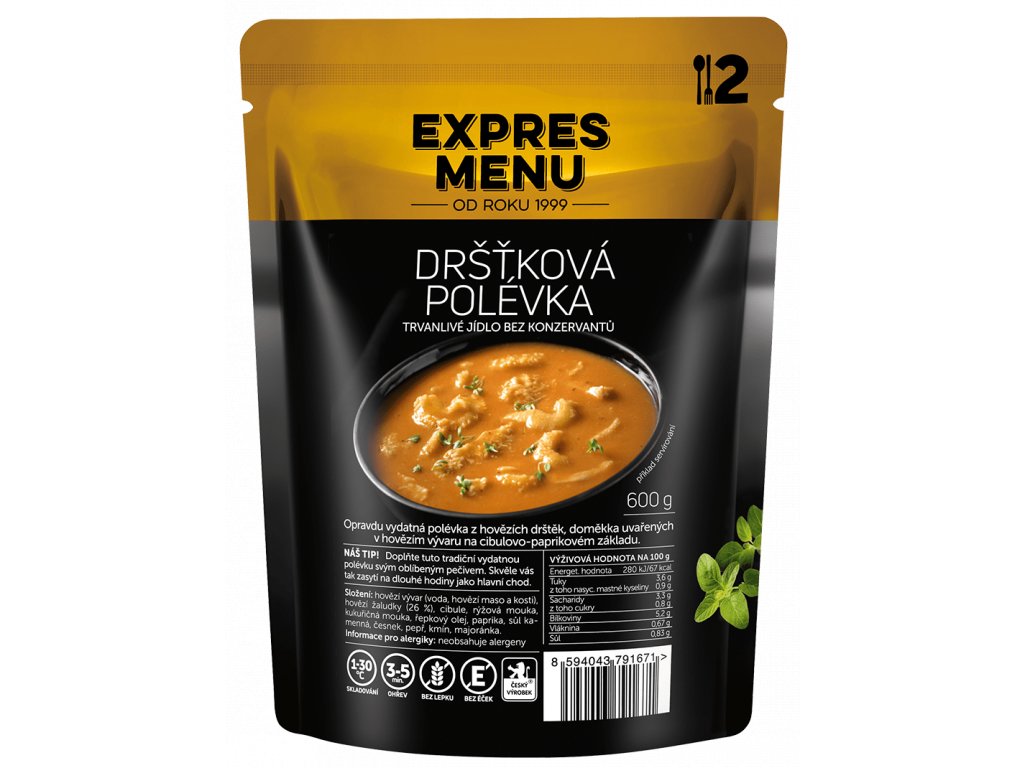 Dršťková polévka EXPRES MENU (2 porce)