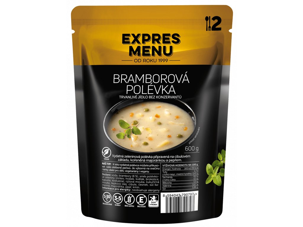 Bramborová polévka EXPRES MENU (2 porce)