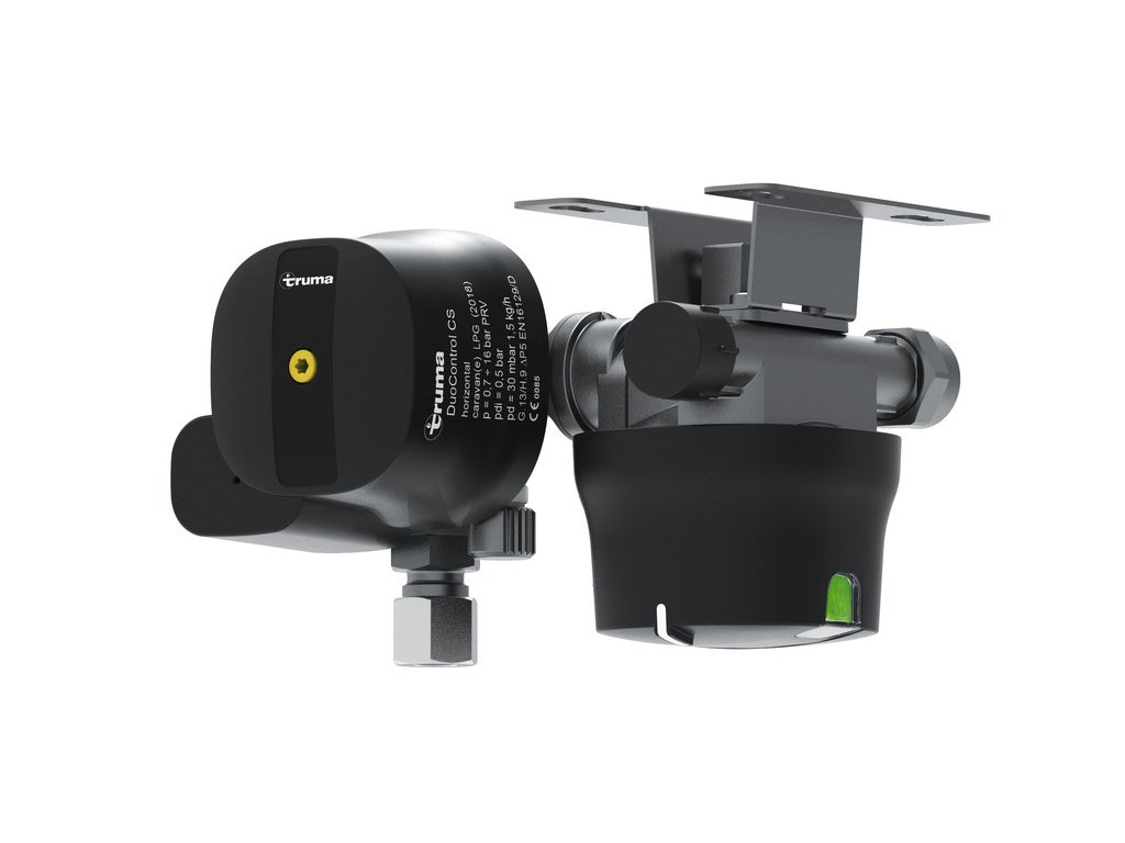 Truma DuoControl SC horizontální v setu - plynový filtr a HP hadice SBS