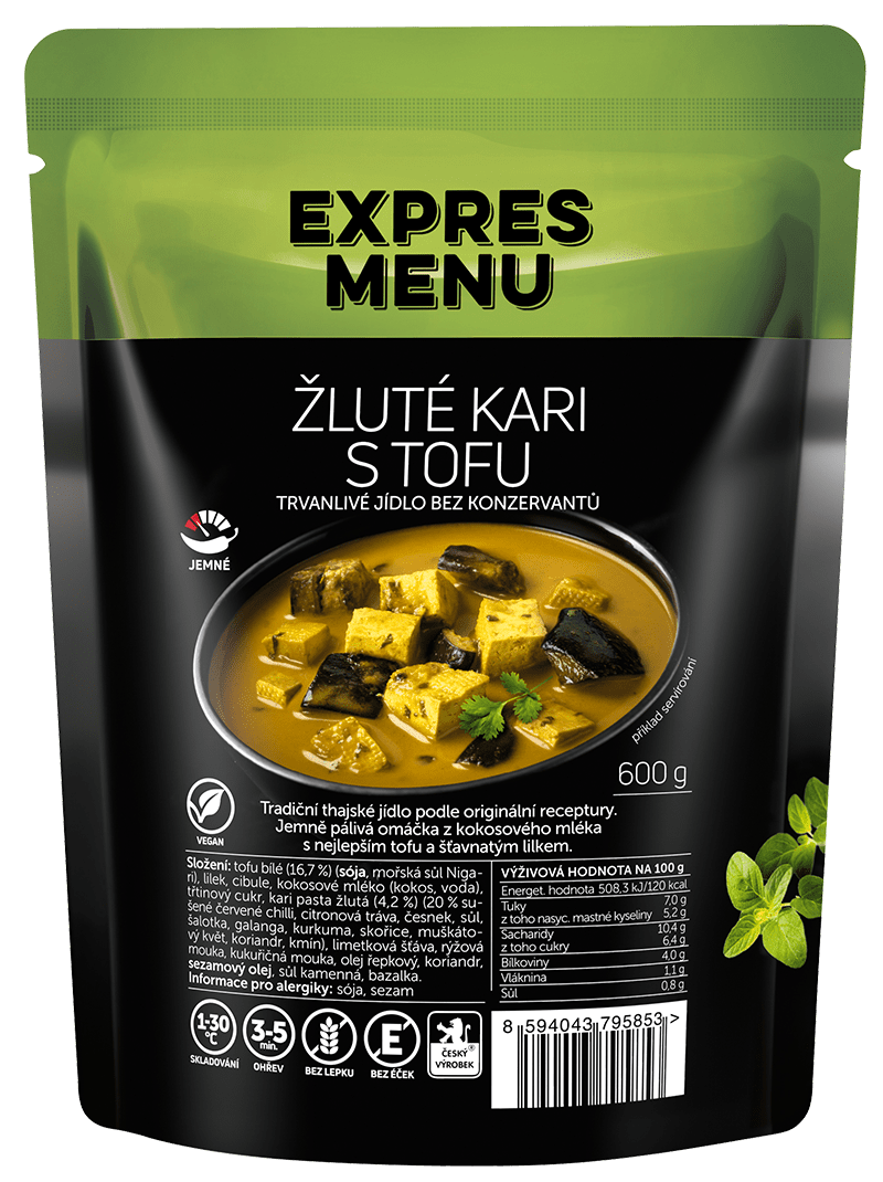 Žluté kari s tofu EXPRES MENU (2 porce)