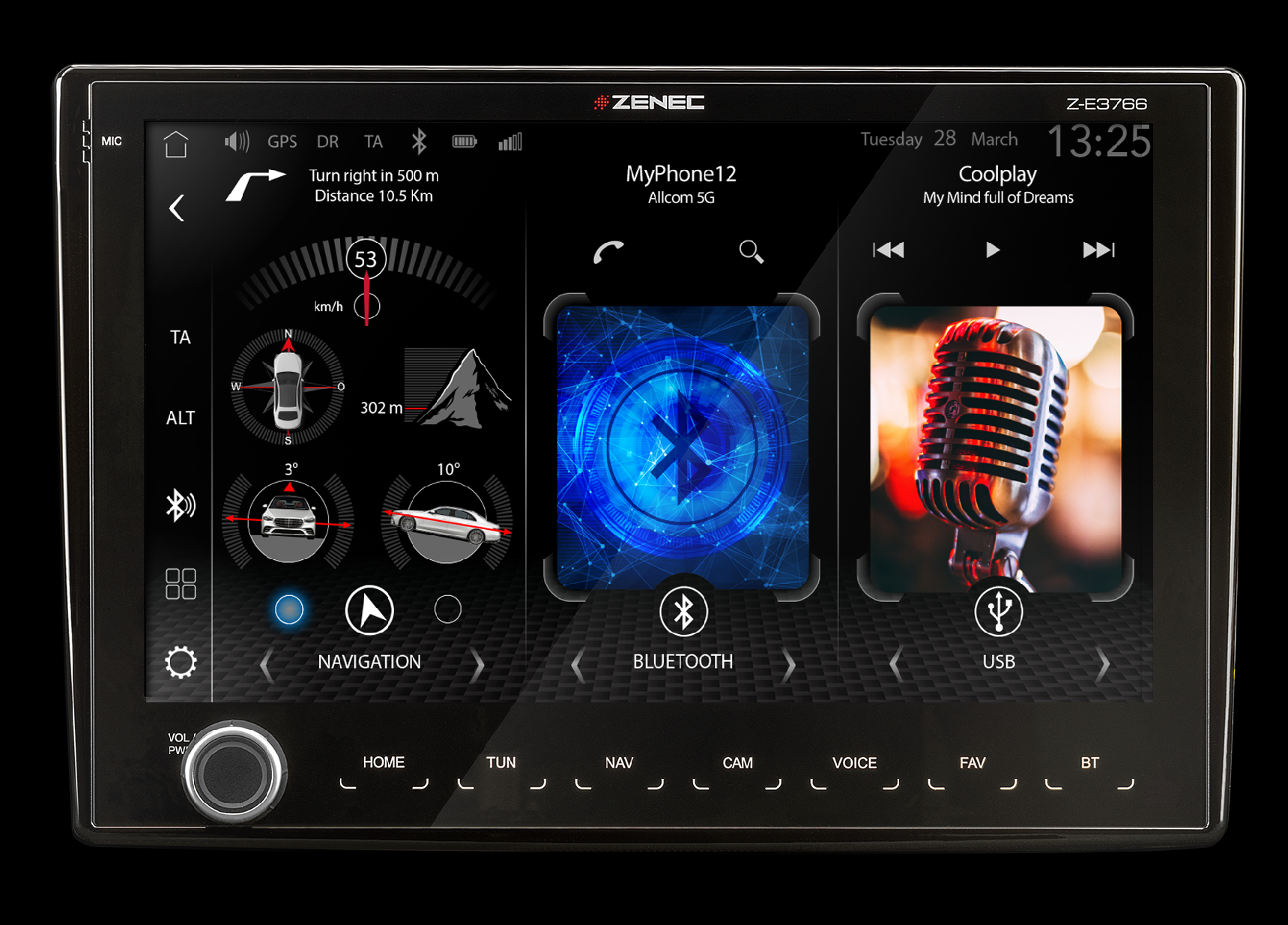 Autorádio ZENEC Z-E3776 – 9″ Navigace pro FIAT, CITROËN A PEUGEOT