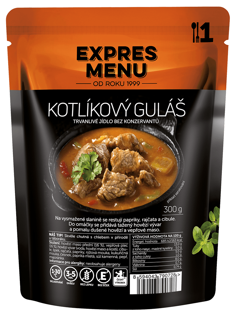 Kotlíkový guláš EXPRES MENU (1 porce)