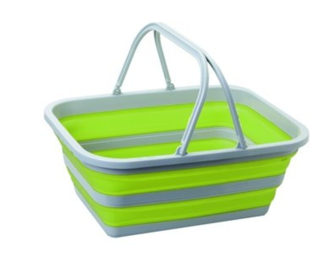 Skládací koš / umyvadlo Brunner s rukojetí Barva: zelený