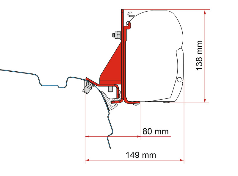 Adaptér markýzy Fiamma F45 pro VW T5/T6
