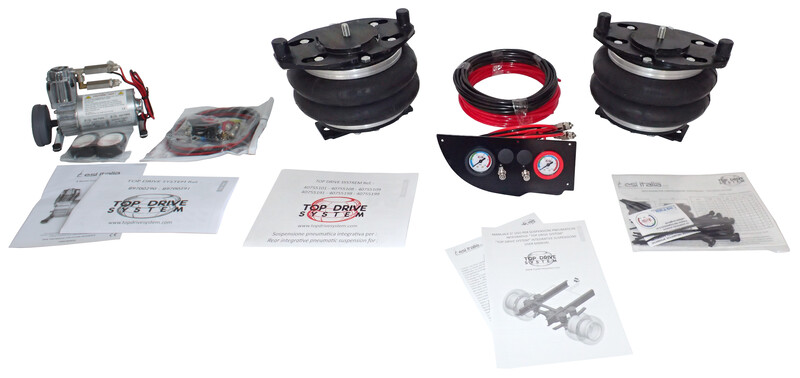 CARBEST Přídavný systém vzduchového odpružení Basic 8" s dvojitým sklopným měchem pro Fiat Ducato