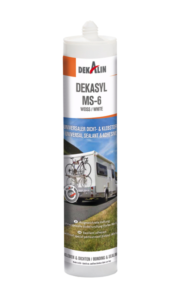 DEKALIN DEKAsyl MS-6 elastický tmel a lepidlo, kartuše 310 ml - bílý