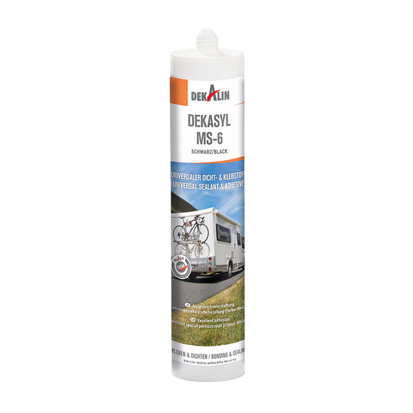 DEKALIN DEKAsyl MS-6 elastický tmel a lepidlo, kartuše 310 ml - černý